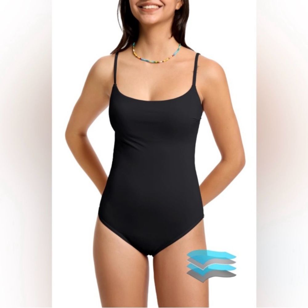 Black Teens One-Piece Swimsuit